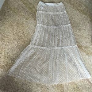 transparent white skirt
